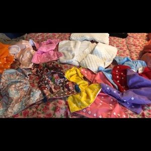 10 AIO Cloth Diapers. No brand name.